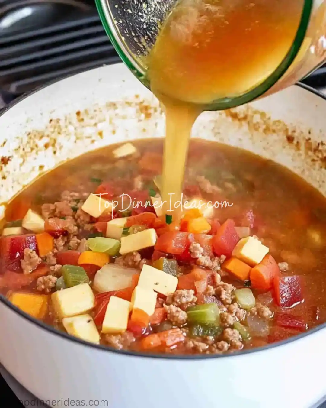 Hamburger Soup_topdinnerideas (12) Hamburger Soup